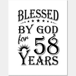 Blessed By God For 58 Years Posters and Art